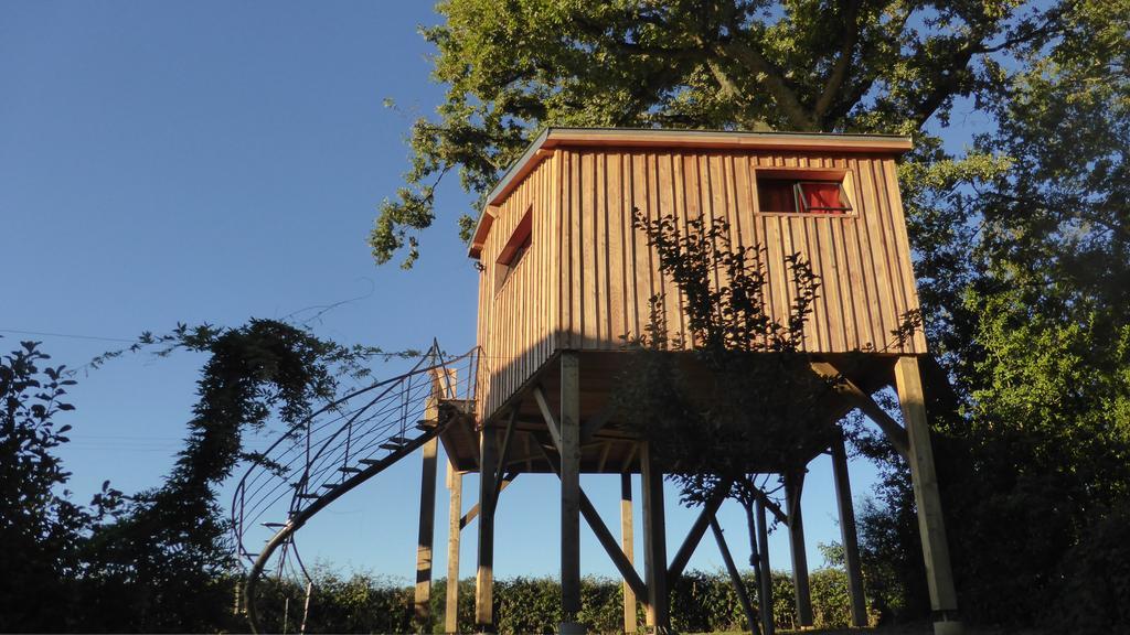 La Cabane Perchee Du Faucon Frechou-Frechet ภายนอก รูปภาพ